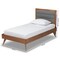 Baxton Studio Linn Mid-Century Dark Grey Fabric Upholstered and Walnut Brown Finished Wood Platform Bed-Twin 191-11534-11159-ZORO - alternate 3
